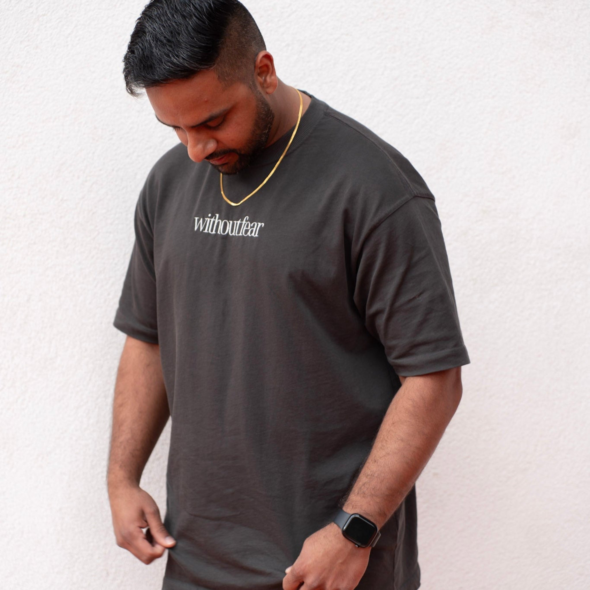 WITHOUT FEAR EMBROIDERED TEE