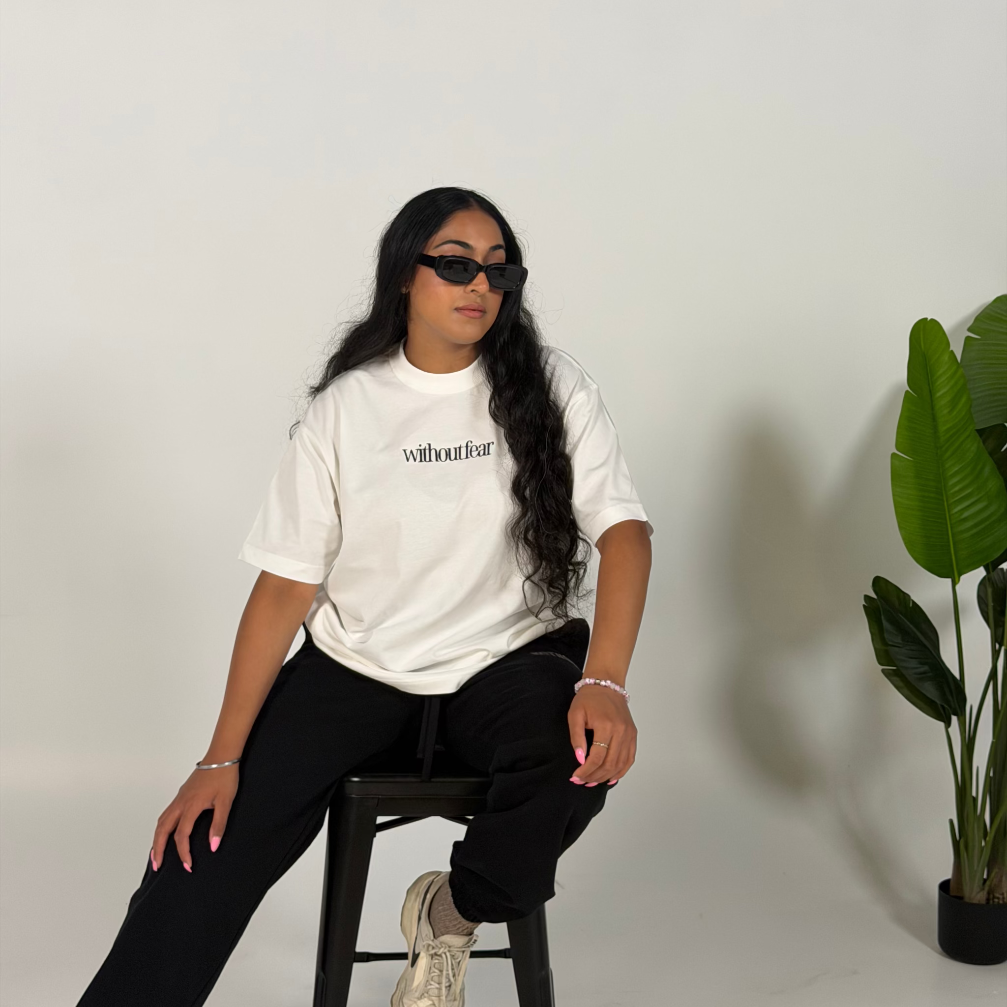 WITHOUT FEAR EMBROIDERED TEE